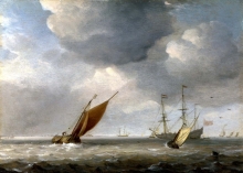 212/willem van de velde - small dutch vessels in a breeze